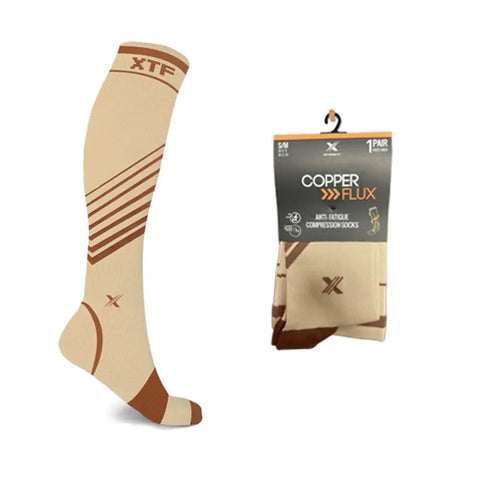 Copper Compression Striped Knee High Socks