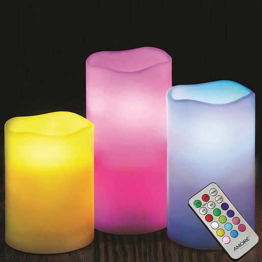 Color-Changing LED Flameless Candles With Remote