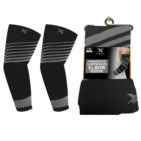 ULTRA V-STRIPED COMPRESSION ELBOW SLEEVES