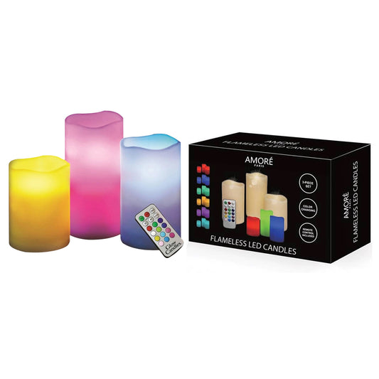 Color-Changing LED Flameless Candles With Remote