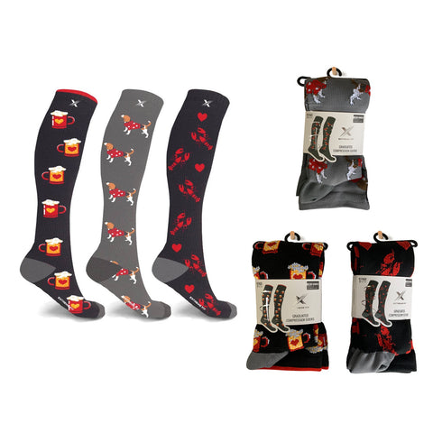 Valentines Compression Socks - 3 ASST STYLES