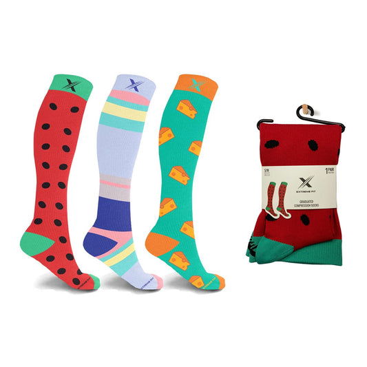 Fun And Expressive Compression Socks - 3 ASST STYLES