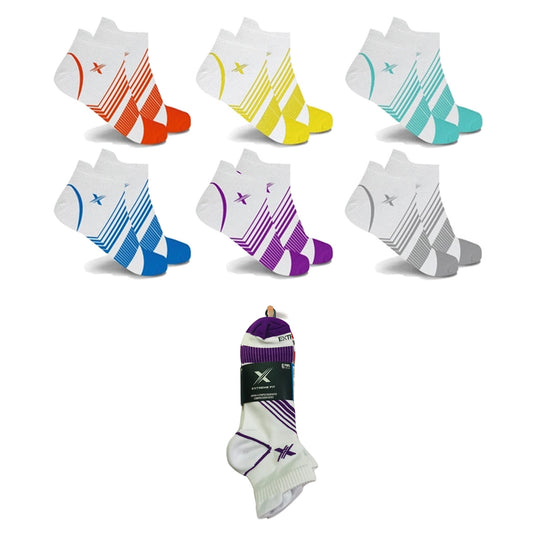 White Edition Ultra V-Striped  Ankle Compression Socks (6-Pairs)