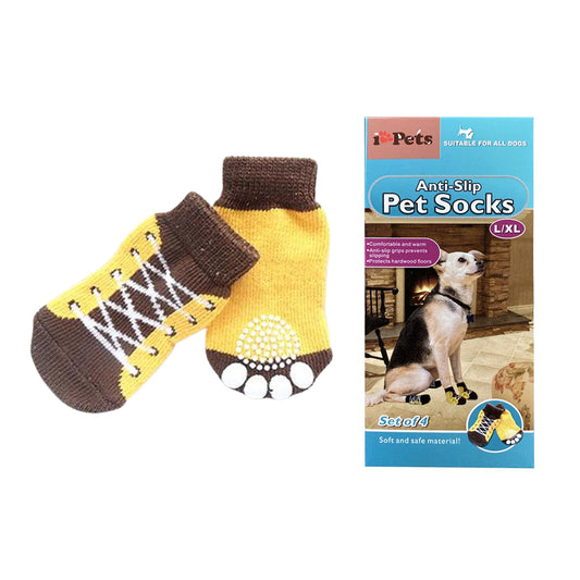 Set of 4: Anti-Slip Pet Socks