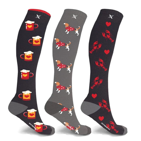 Valentines Compression Socks - 3 ASST STYLES