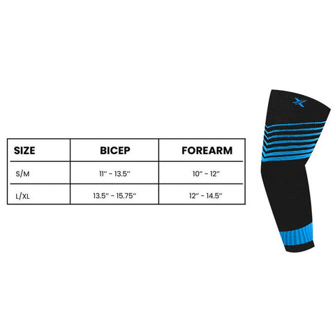 ULTRA V-STRIPED COMPRESSION ELBOW SLEEVES